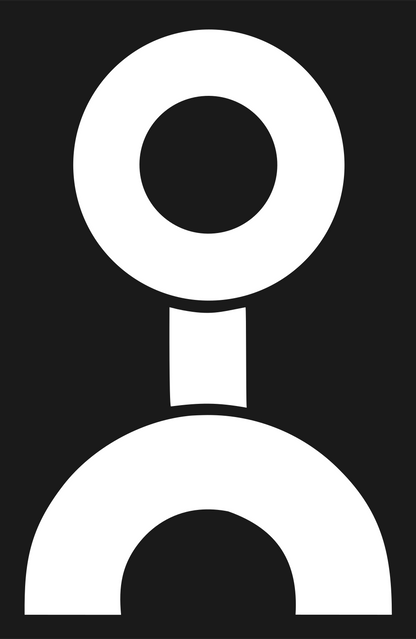 Chunky Stethoscope Person Mark #1a1a1a/#ffffff