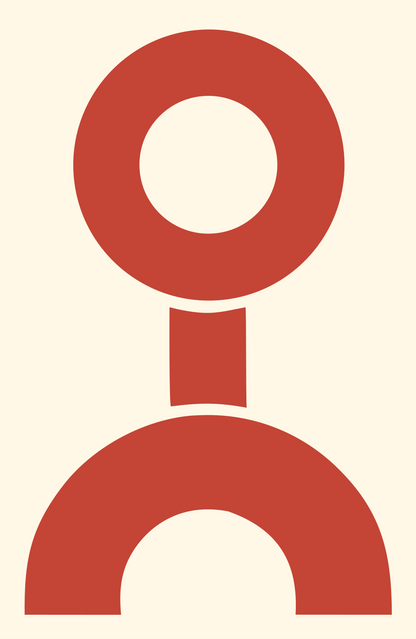 Chunky Stethoscope Person Mark #fff8e7/#c44536