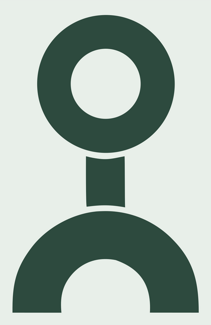 Chunky Stethoscope Person Mark #e8efe9/#2d4a3e