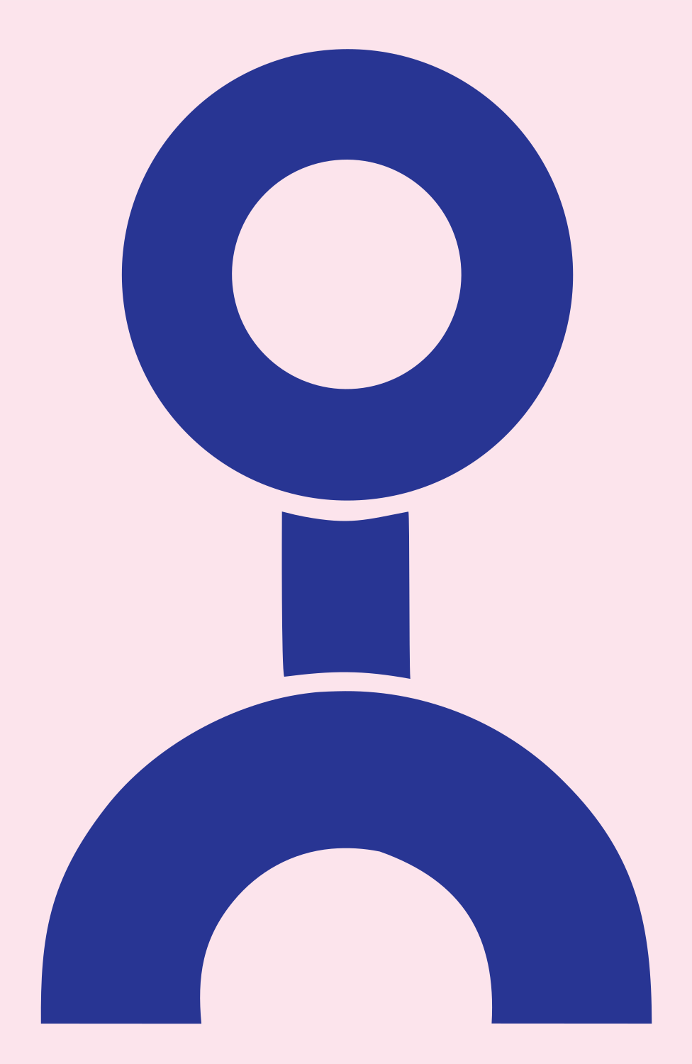 Chunky Stethoscope Person Mark #fce4ec/#283593