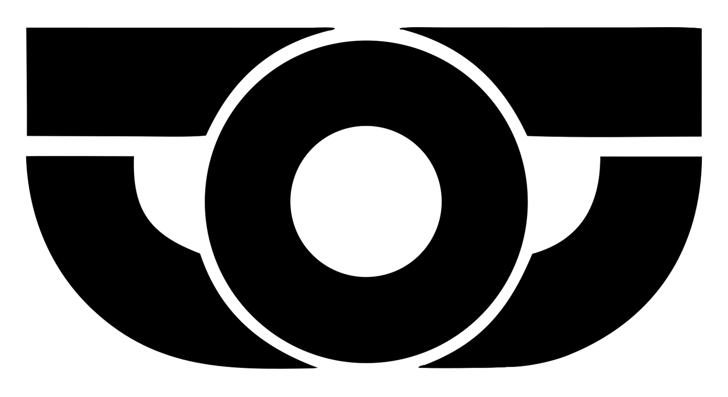 Bold Stethoscope Eye Mark #ffffff/#000000