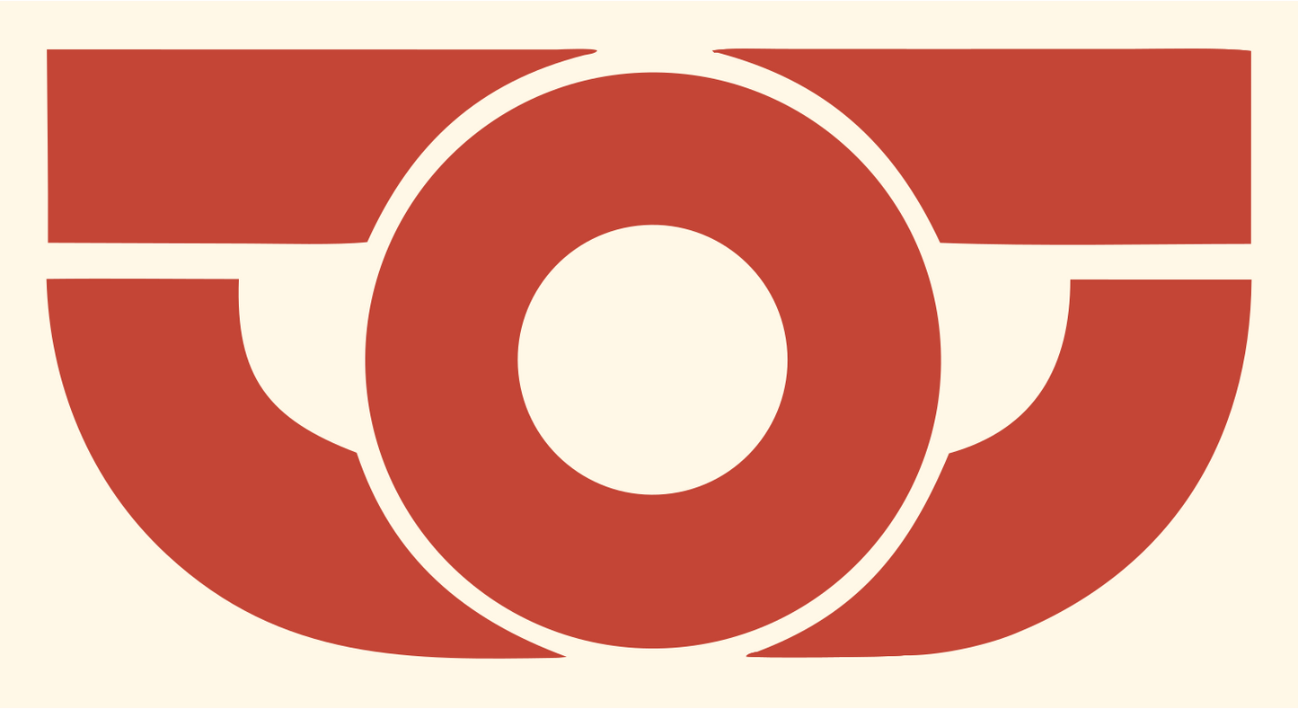 Bold Stethoscope Eye Mark #fff8e7/#c44536