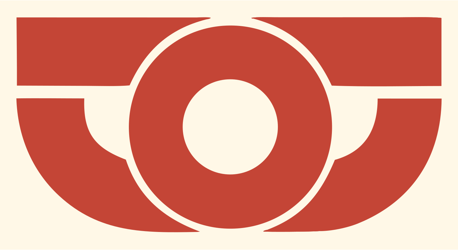 Bold Stethoscope Eye Mark #fff8e7/#c44536