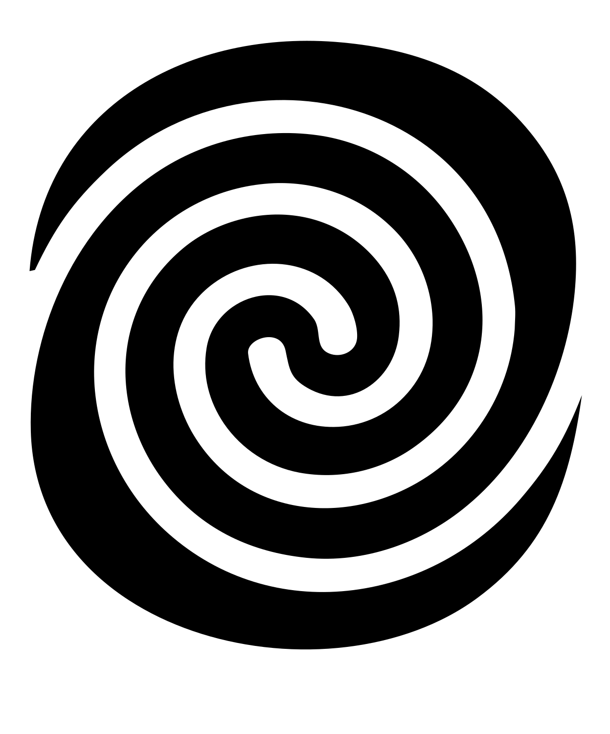 Bold Spiral Vortex Mark #ffffff/#000000