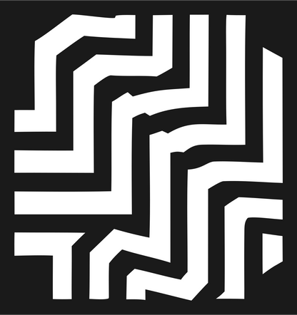 Maze Fingerprint Square Mark #1a1a1a/#ffffff