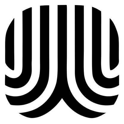 Negative Space Fingerprint Wing Mark #ffffff/#000000