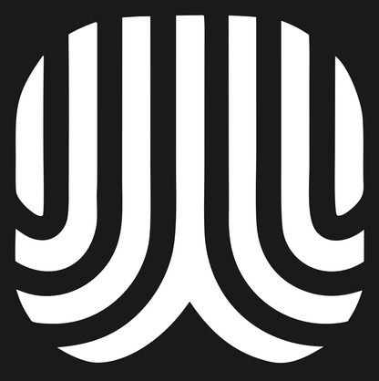 Negative Space Fingerprint Wing Mark #1a1a1a/#ffffff