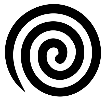 Bold Spiral Vortex Mark #ffffff/#000000