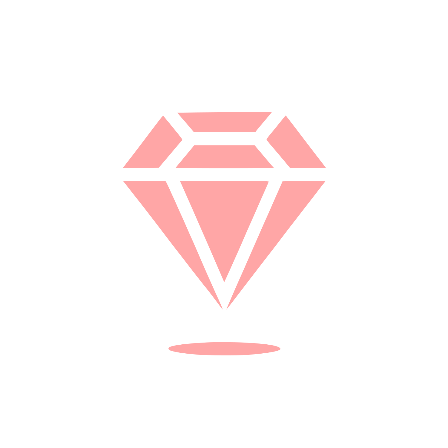 Sleek Diamond Logo #ffa6a6
