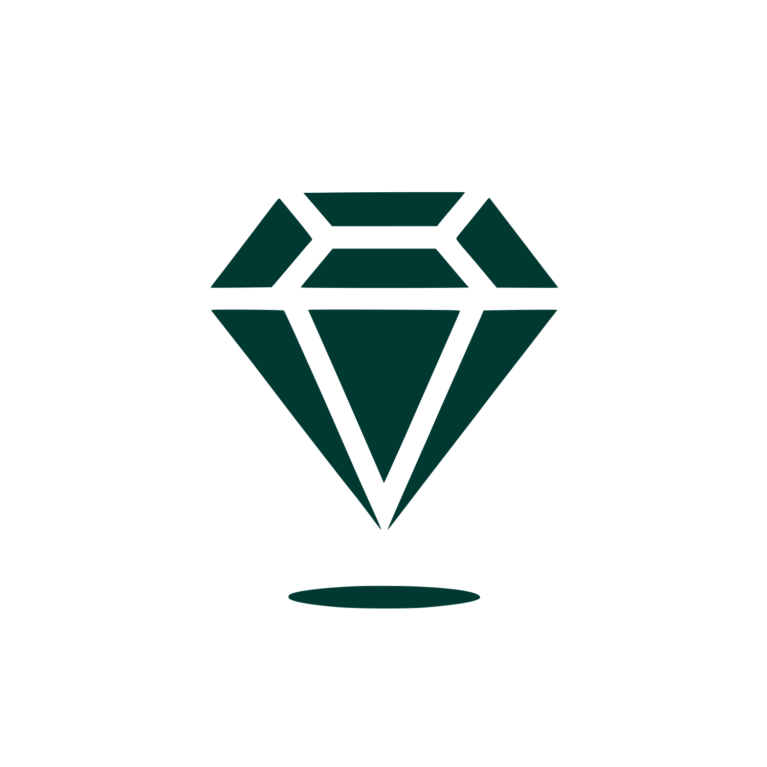 Sleek Diamond Logo #003932