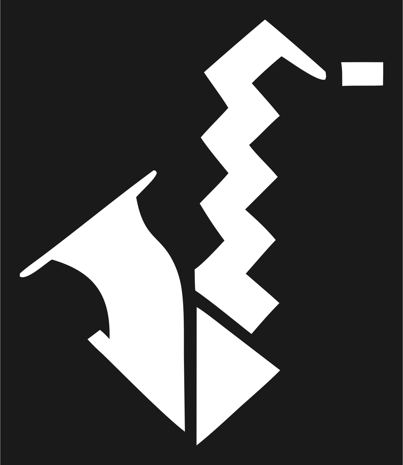 Bold Saxophone Split Mark #1a1a1a/#ffffff