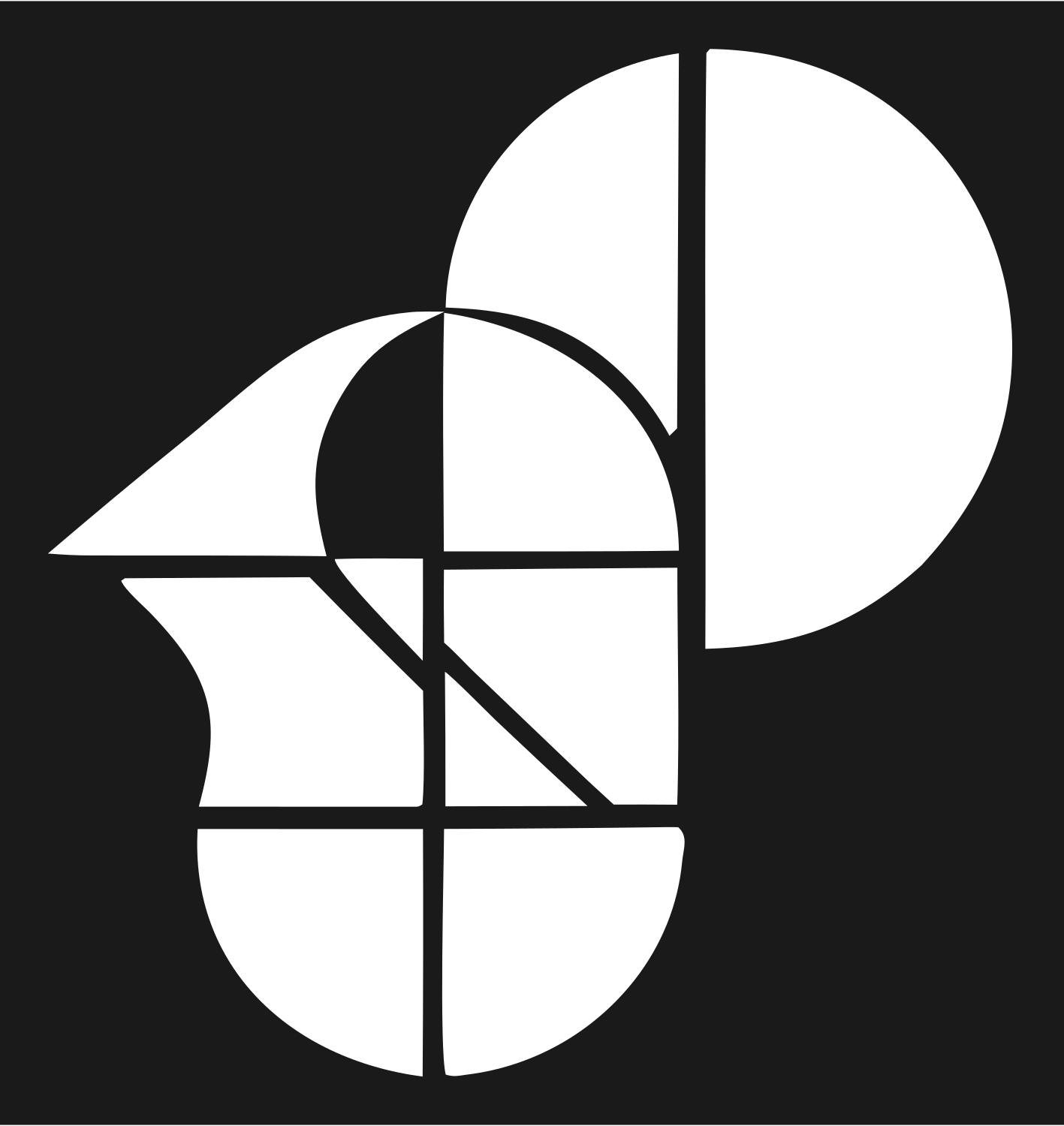 Geometric Saxophone Grid Logo #1a1a1a/#ffffff