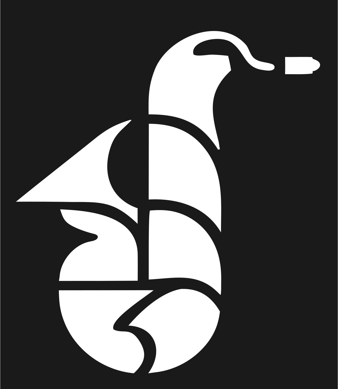 Bold Saxophone Silhouette Mark #1a1a1a/#ffffff