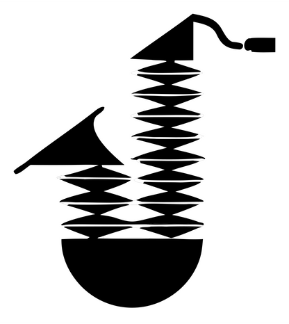 Geometric Saxophone Diamond Logo #ffffff/#000000