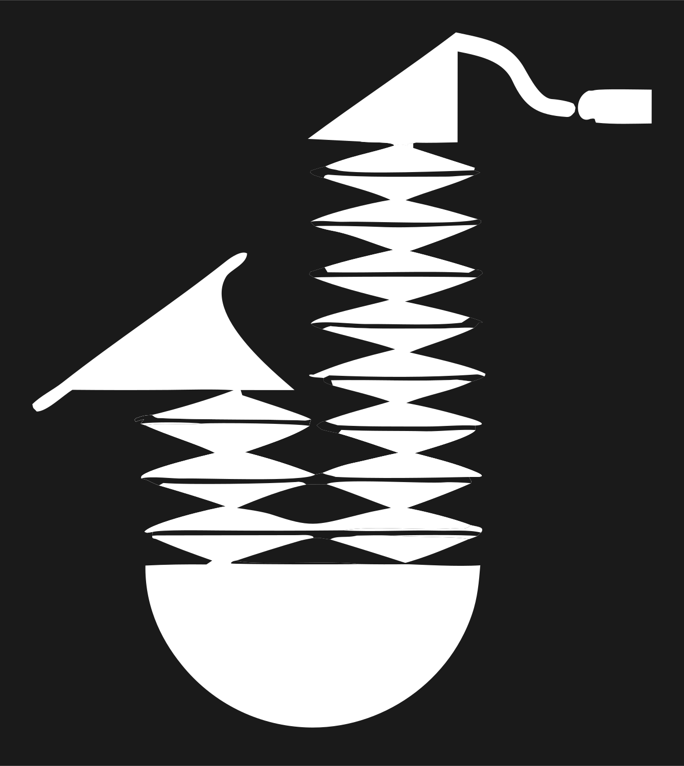 Geometric Saxophone Diamond Logo #1a1a1a/#ffffff