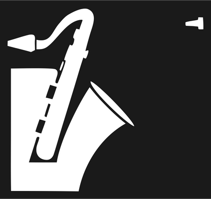 Bold Saxophone Cropped Icon #1a1a1a/#ffffff