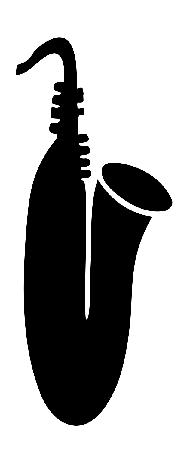 Solid Saxophone Flat Logo #ffffff/#000000
