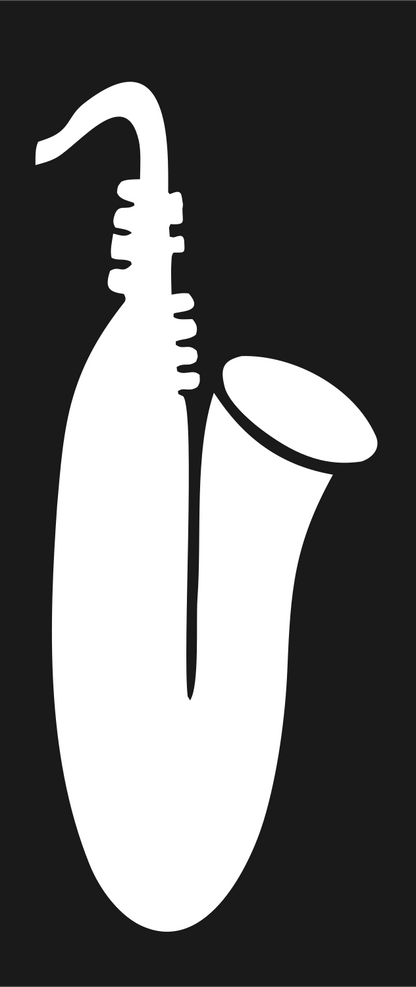 Solid Saxophone Flat Logo #1a1a1a/#ffffff