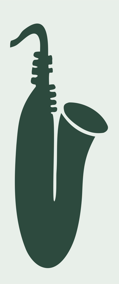 Solid Saxophone Flat Logo #e8efe9/#2d4a3e
