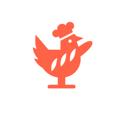 Chef Hat Bird Logo #FF6347