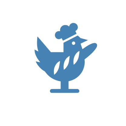 Chef Hat Bird Logo #4682B4