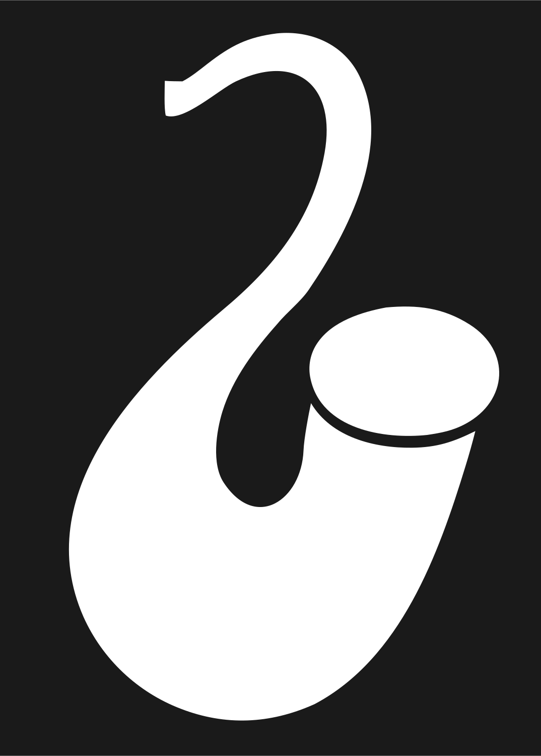 Bold Saxophone Curved Crest #1a1a1a/#ffffff
