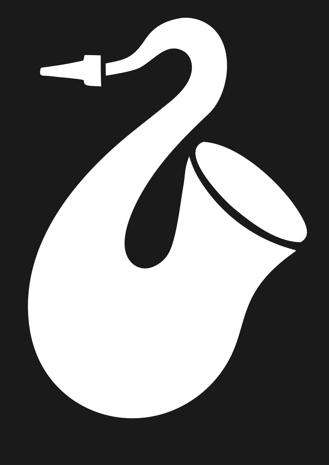 Bold Saxophone Mouthpiece Logo #1a1a1a/#ffffff