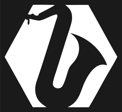Negative Space Saxophone Hexagon Mark #1a1a1a/#ffffff