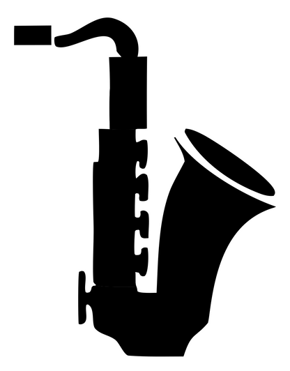 Chunky Saxophone Solid Crest #ffffff/#000000
