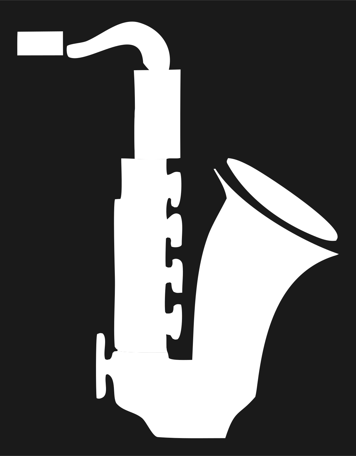 Chunky Saxophone Solid Crest #1a1a1a/#ffffff