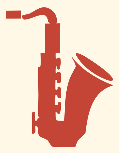 Chunky Saxophone Solid Crest #fff8e7/#c44536