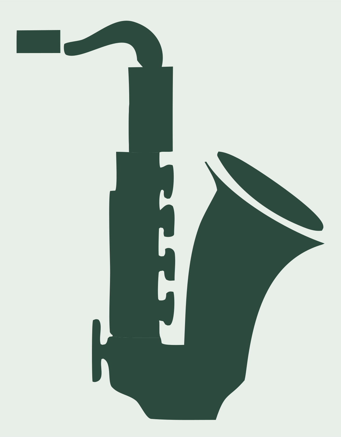 Chunky Saxophone Solid Crest #e8efe9/#2d4a3e