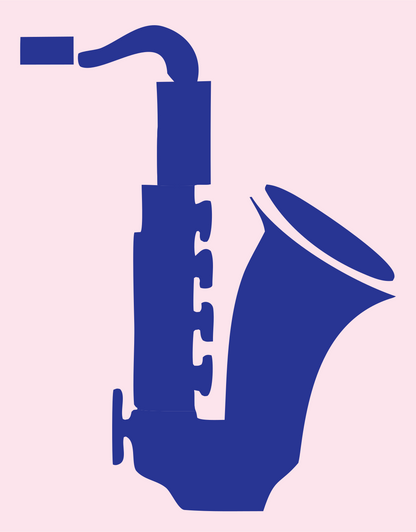 Chunky Saxophone Solid Crest #fce4ec/#283593