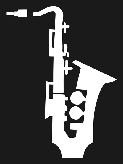 Chunky Saxophone Keys Logo #1a1a1a/#ffffff