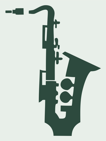 Chunky Saxophone Keys Logo #e8efe9/#2d4a3e