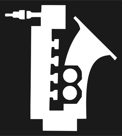 Blocky Saxophone Keys Mark #1a1a1a/#ffffff