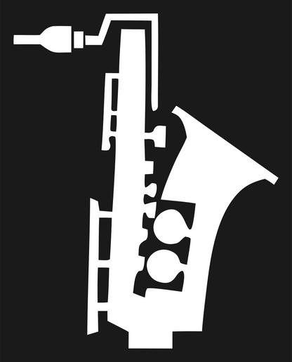 Blocky Saxophone Keys Logo #1a1a1a/#ffffff