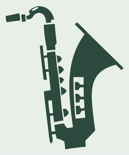 Chunky Saxophone Keys Logo #e8efe9/#2d4a3e
