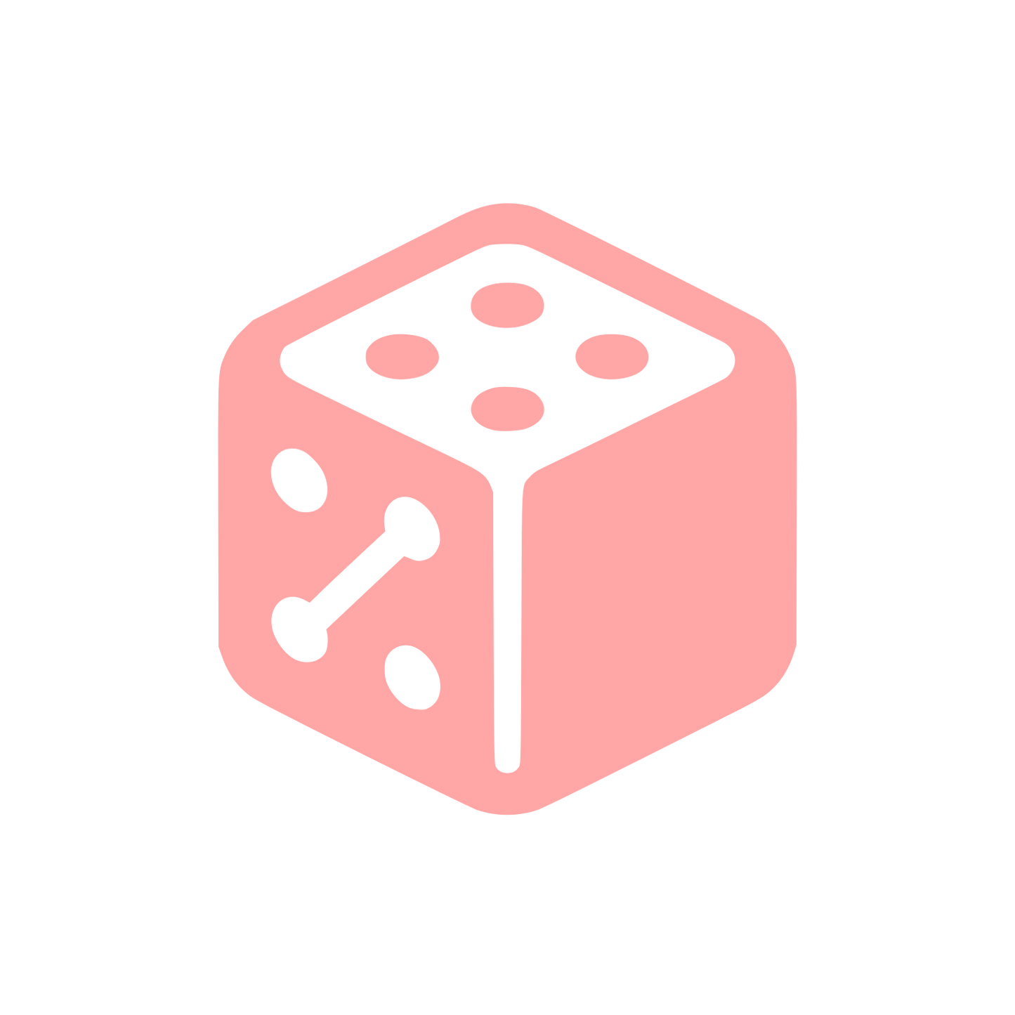Dice Cube Logo #ffa6a6