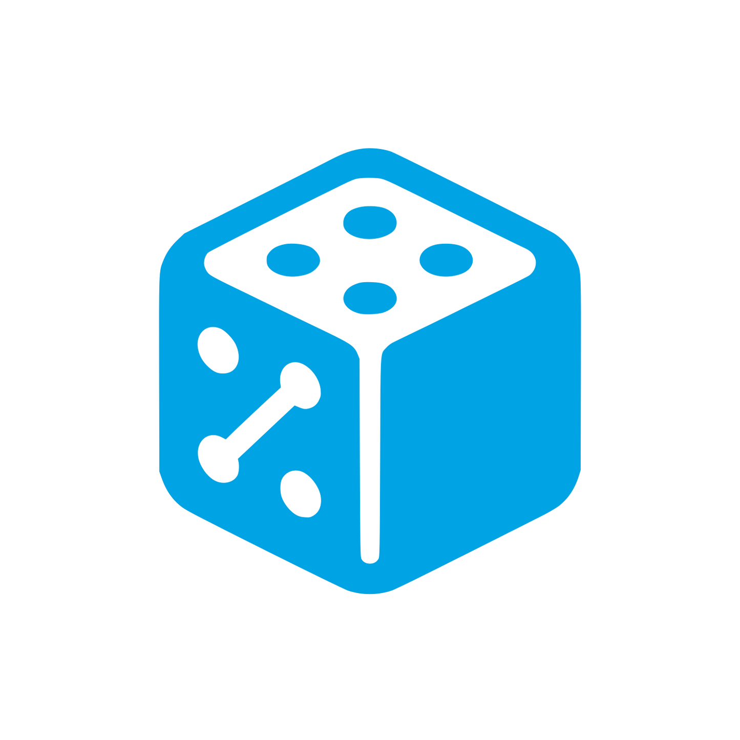 Dice Cube Logo #00a3e4