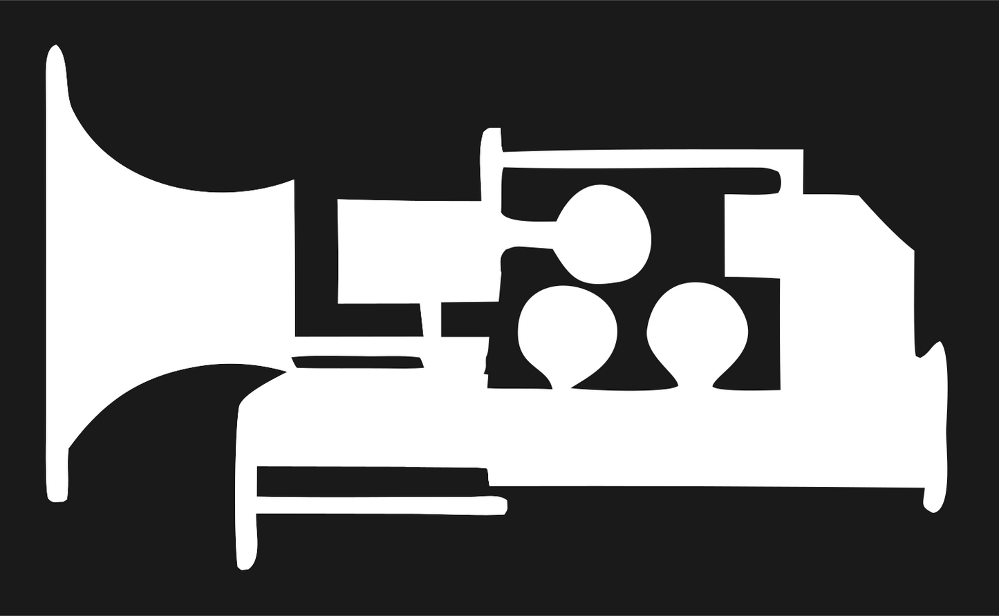 Chunky Saxophone Side-View Mark #1a1a1a/#ffffff