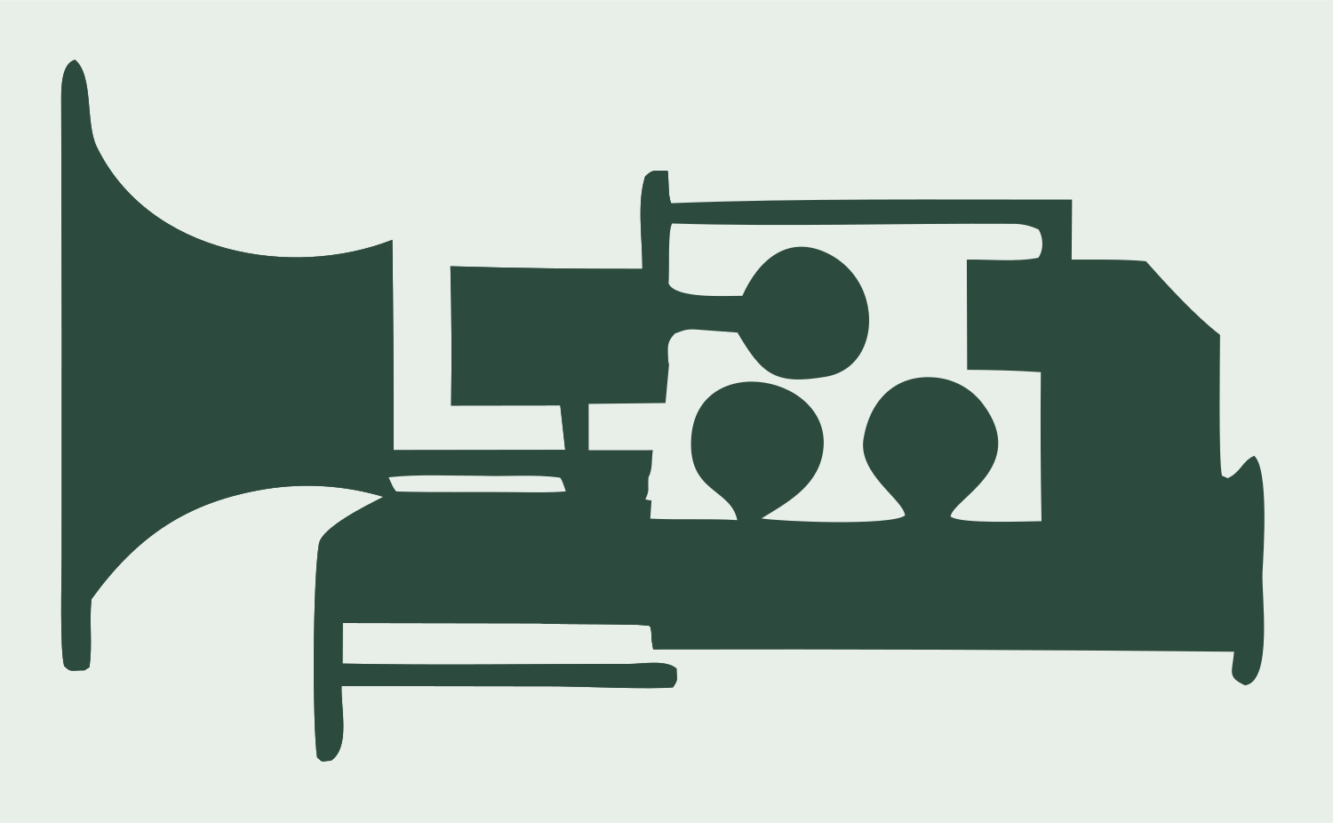 Chunky Saxophone Side-View Mark #e8efe9/#2d4a3e