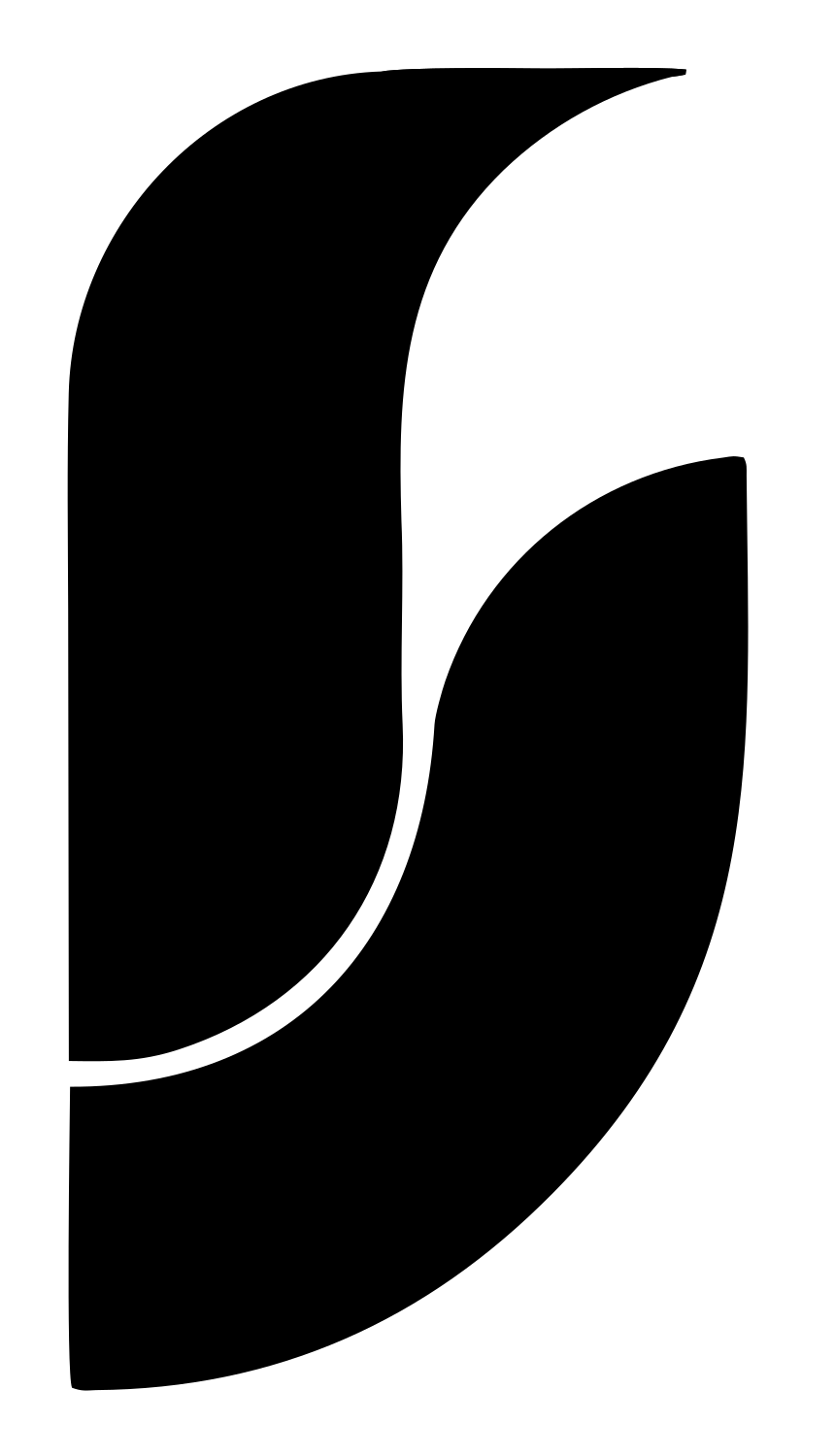 Bold S-Curve Piano Mark #ffffff/#000000