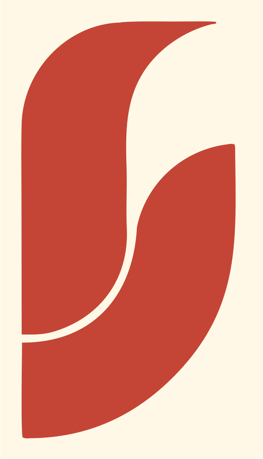 Bold S-Curve Piano Mark #fff8e7/#c44536