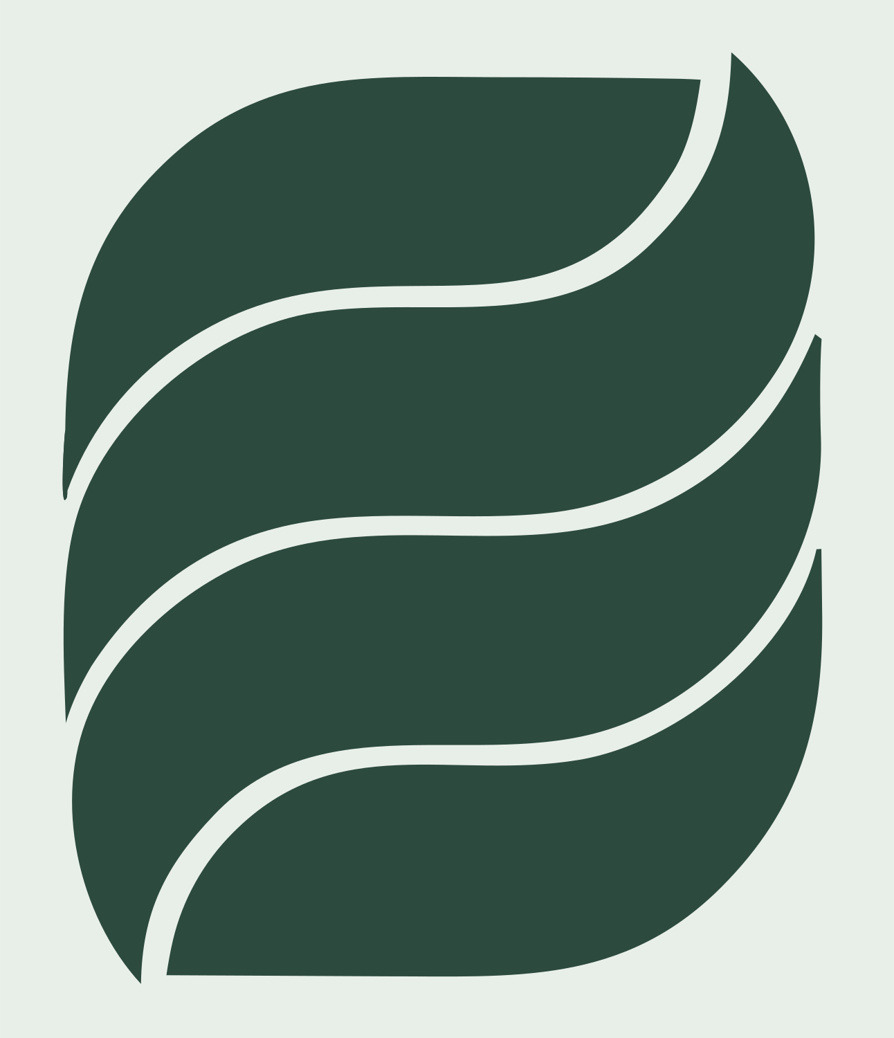 Bold Wave Keys Piano Emblem #e8efe9/#2d4a3e
