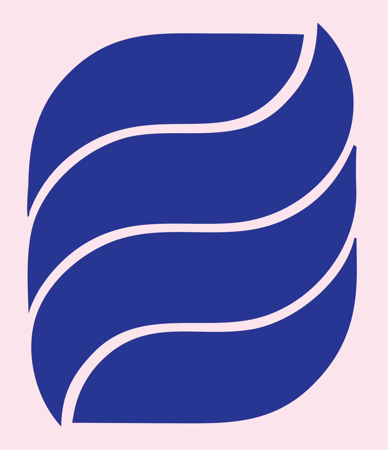 Bold Wave Keys Piano Emblem #fce4ec/#283593