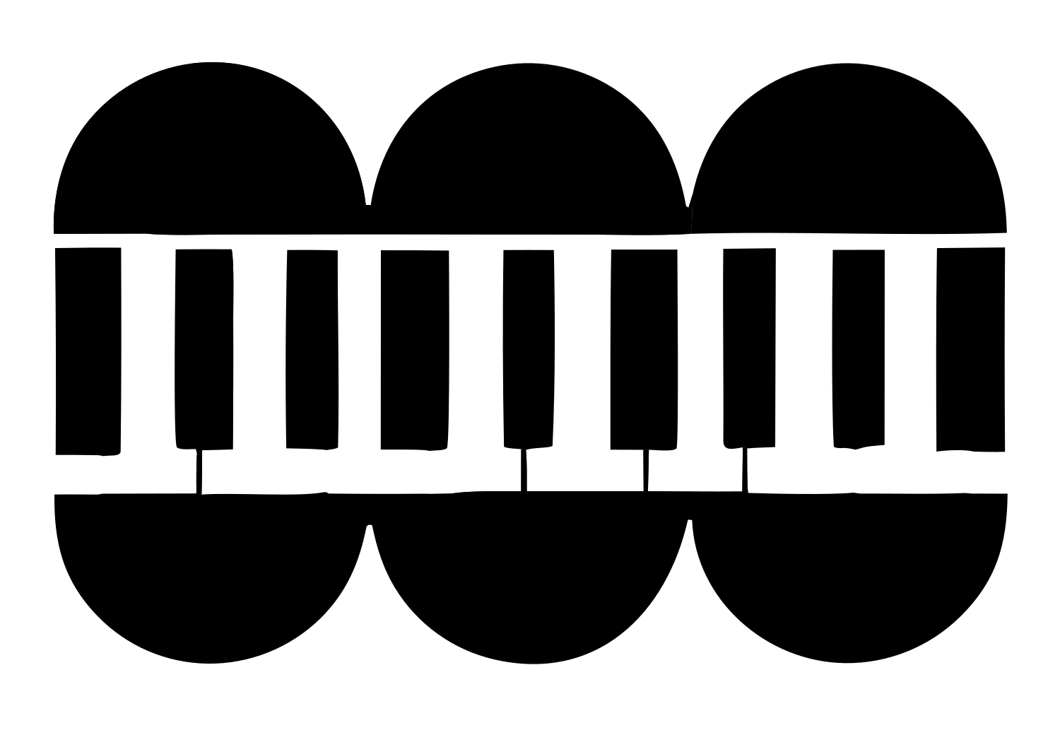 Bold Piano Keyboard Circle Logo #ffffff/#000000