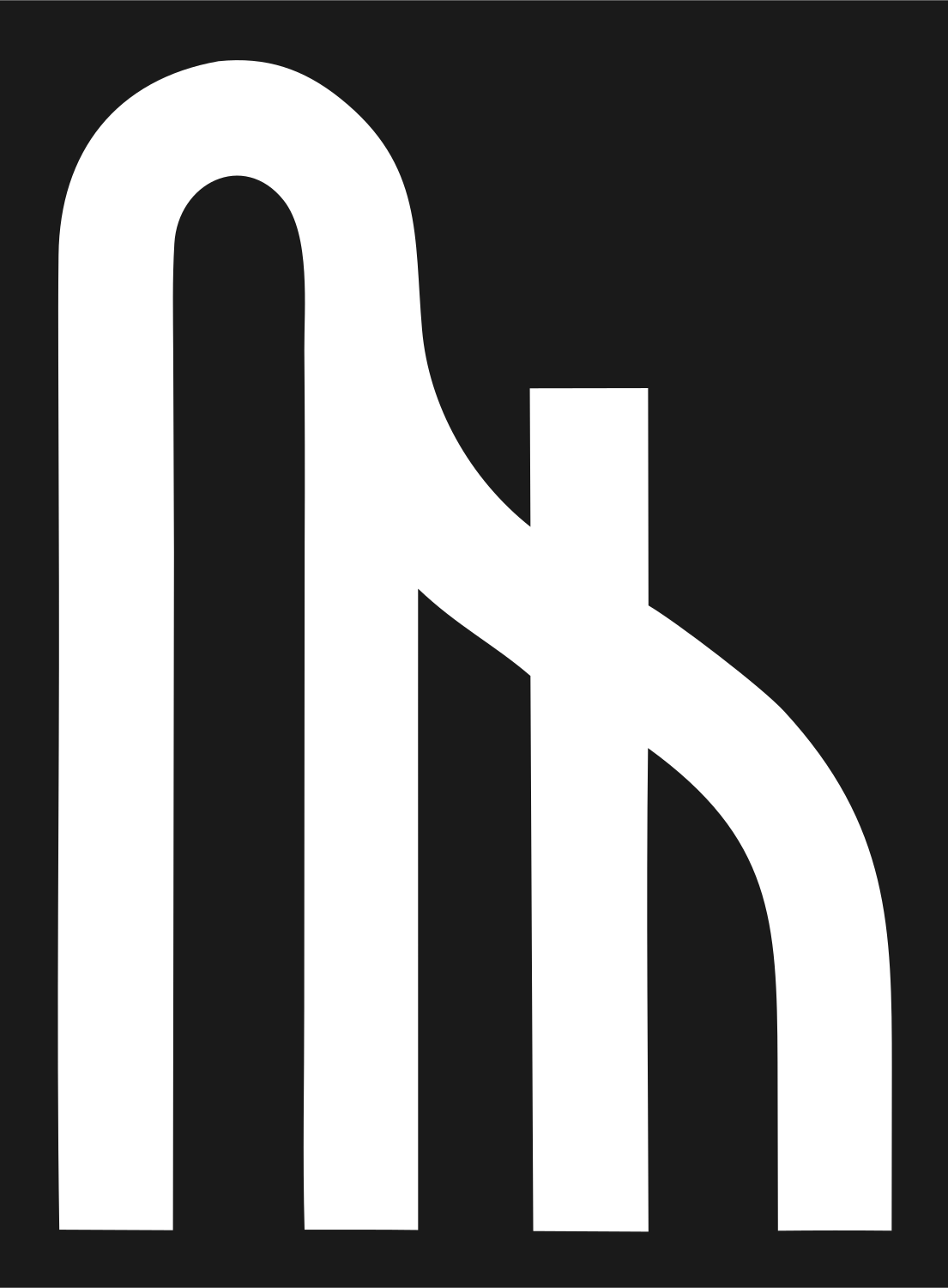 Monoline Piano Arch Mark #1a1a1a/#ffffff