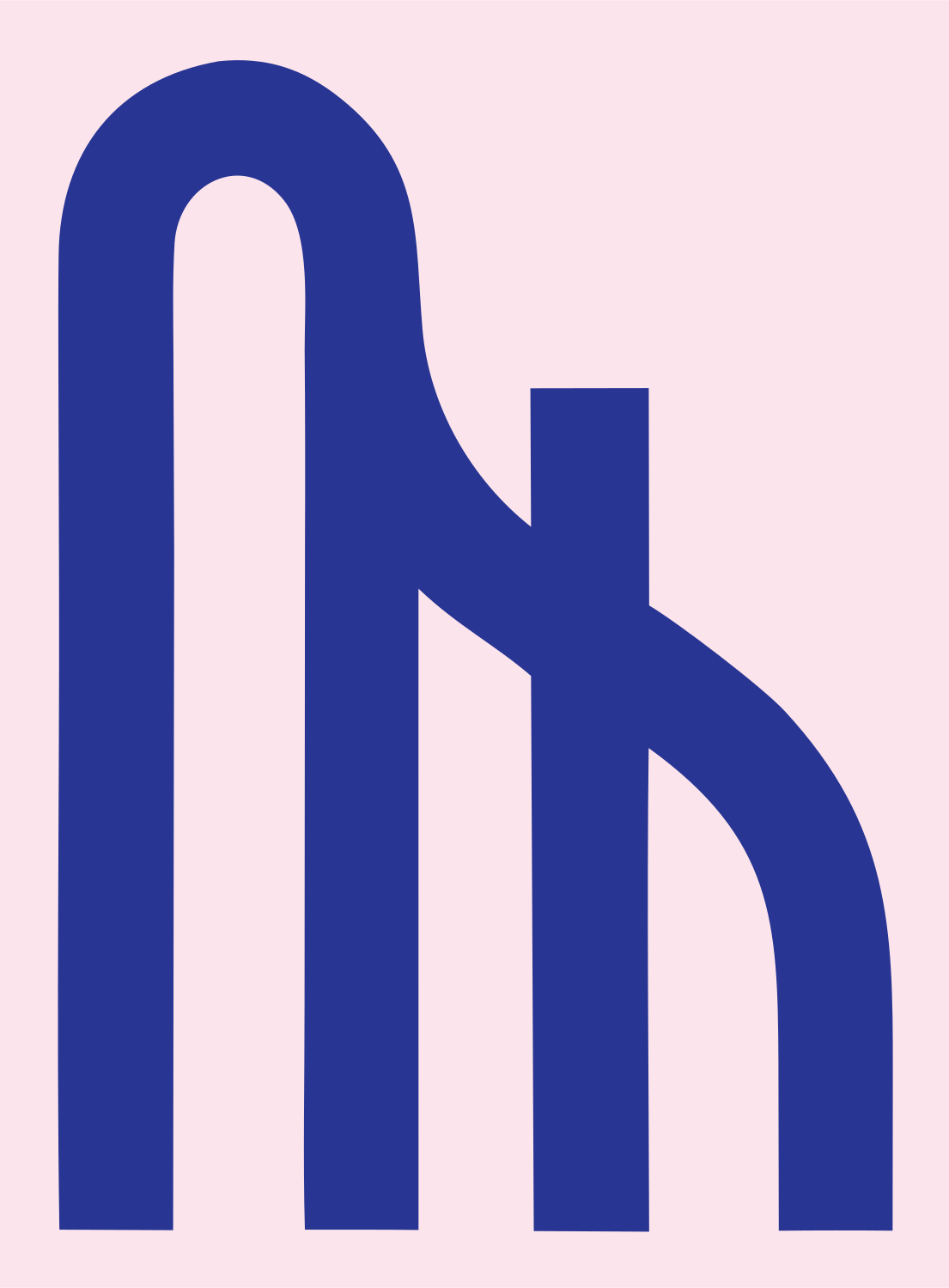 Monoline Piano Arch Mark #fce4ec/#283593