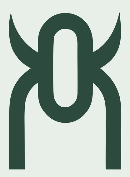 Bull Horn Piano Crest #e8efe9/#2d4a3e